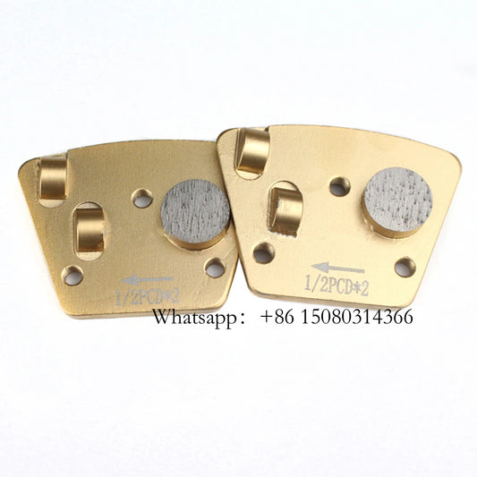 Diamond Blastrac Screw Holes PCD Grinding Shoes Soft Metal Bond Router Disc For Hard Concrete Floor Paints Epoxy 12PCS