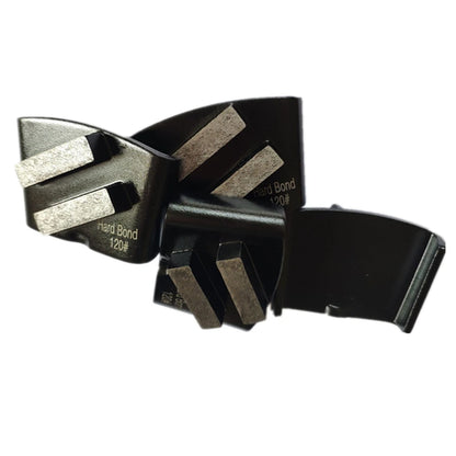 HTC   EZ Floor Shoes with Hard Bond Concrete Grinding Head and Two Bars, Suitable for Soft Multi Grits Grinders 12PCS