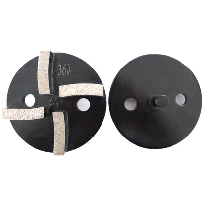 4 Inch Diamond Polishing Pads with Single Pin  Four Segment Bars12PCS Grit 36 for Concrete Grinding Wheels and Metal Floor Discs