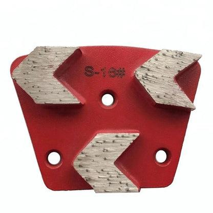 Three Arrow Segments Blastrac Trapezoid Diamond Grinding Pads for Concrete and Stone Floor 9 PCS