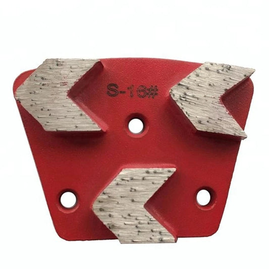 Three Arrow Segments Blastrac Trapezoid Diamond Grinding Pads for Concrete and Stone Floor 9 PCS