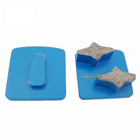 Husqvarna Diamond Grinding Shoes Husqvarna Top Sharp Double Star Segments Redi Lock Diamond Grinding Block Pads For Concrete Floor And Stone Surface 9PCS