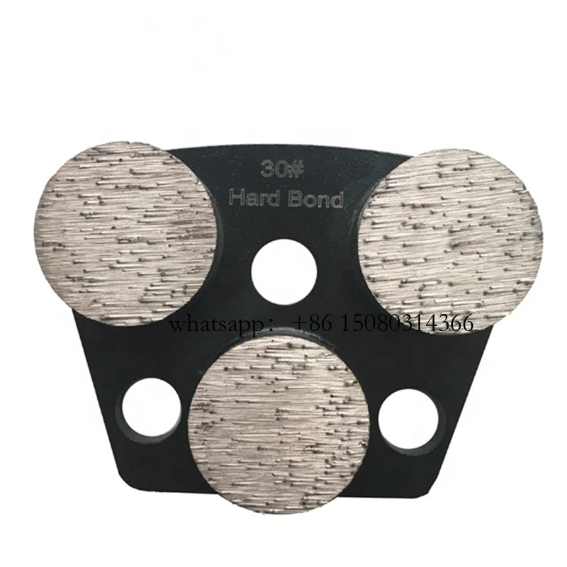 6PCS Soft/Medium/Hard Bond Concrete Grinding Disc with Three Round Segments for Terrazzo Renovation
