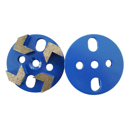 GB Concrete Grinding Tools 3 Inch Universal Diamond Grinding Disc with Four Arrow Segments for Concrete Terrazzo Floor