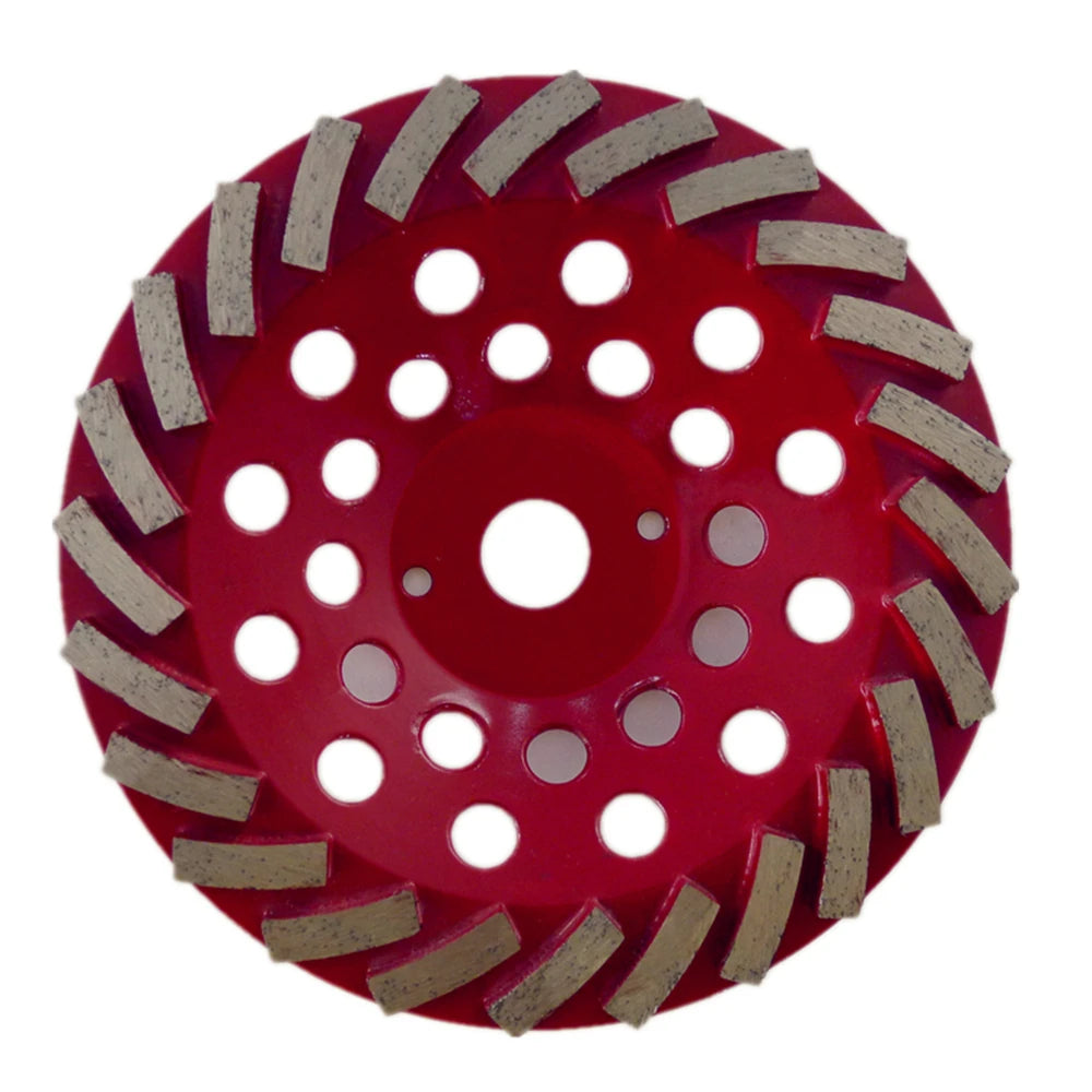 Diamond Turbo Grinding Wheel 7 Inch with 12/24 Metal Bars Concrete Disc D180mm Floor Polishing Pads - 3PCS