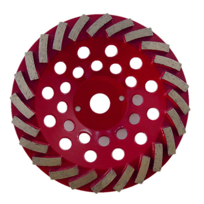 Diamond Turbo Grinding Wheel 7 Inch with 12/24 Metal Bars Concrete Disc D180mm Floor Polishing Pads - 3PCS