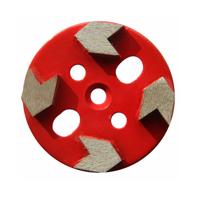 Universal 4" Diamond Floor Grinding Pads - High Sharpness with 5 Holes and 4 Arrow-Shaped Segments - Set of 12PCS