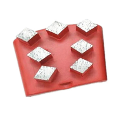 Long-lasting HTC  EZ Change Diamond Grinding Shoes for Concrete Floors with Seven Rhombus Segments - 12PCS