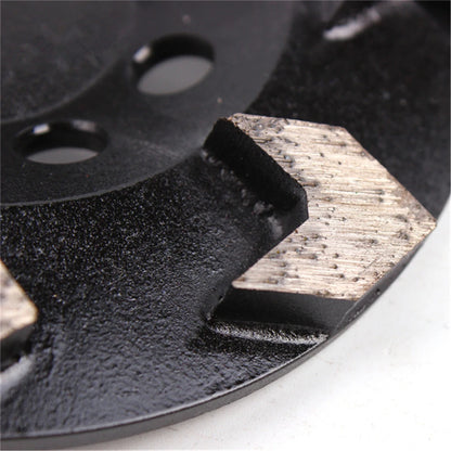 6 Inch Diamond Stone Grinding Pad for Concrete Floors with Eight Arrow Segments and M14 Screw Hole for Angle Grinder Set of 9PCS