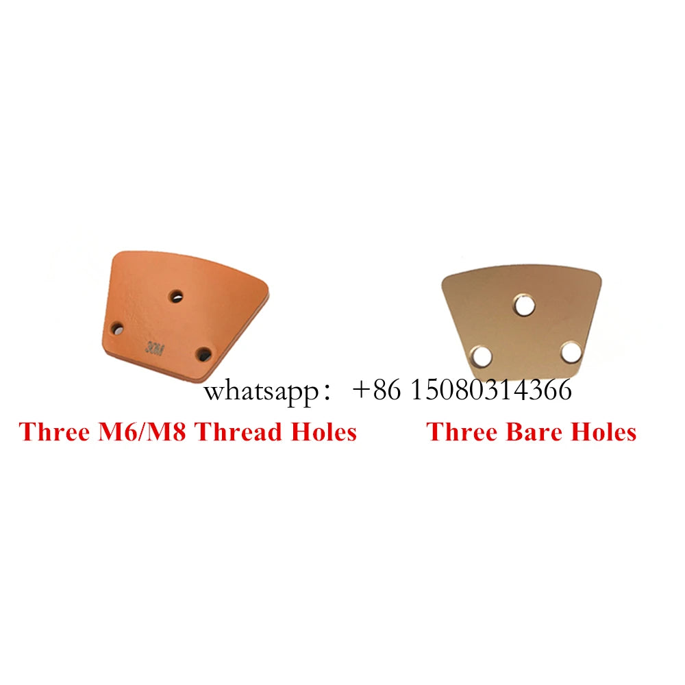 12PCS Blastrac Diamond Grinding Blocks with 1/4 PCD Round Segment and M6 Thread Holes for Concrete Floor Polishing