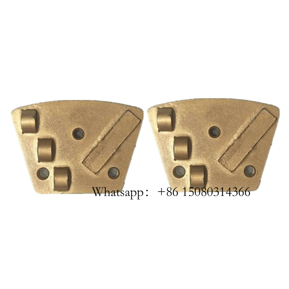 Three Holes PCD Grinding Block Blastrac Floor Coating Removal Disc Half Shoes For ASL Grinder 12PCS