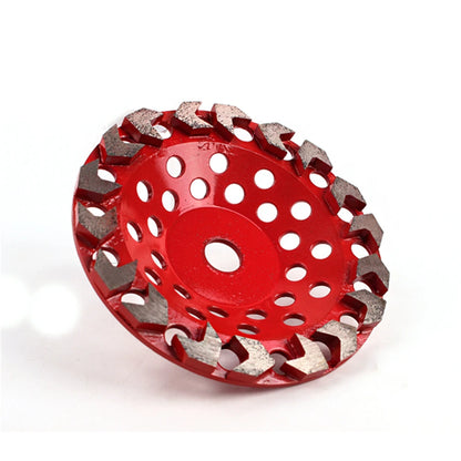 Metal Bond Diamond Grinding Plates 7 Inch Abrasive Discs with Sharp Arrow Segments for Grinding Concrete and Terrazzo Floors 3PC