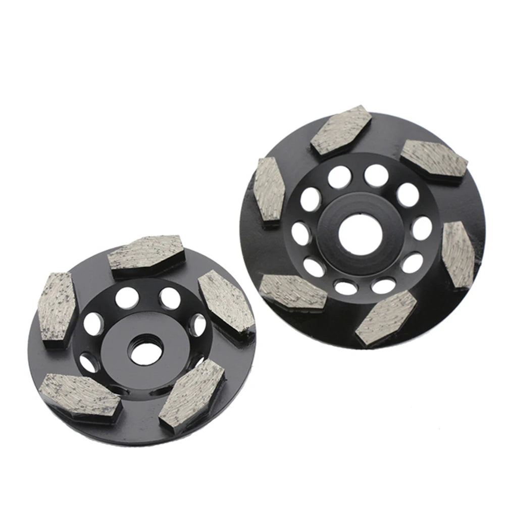 4" Diamond Grinding Disc for Angle Grinder with M14 Thread, Stone Cup Wheel for Concrete Floor Pads, 5/8"-11 Holes, 9PCS