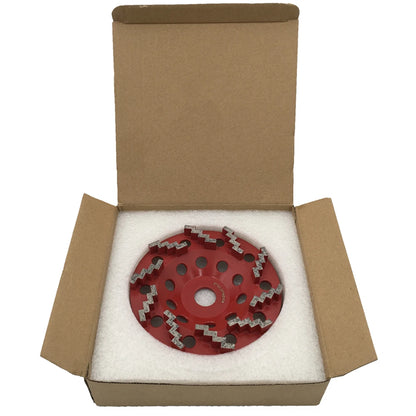 Sharp Zigzag Segments Diamond Grinding Disc 6 Inch 22.23mm Holes Floor Polishing Grinding  Suitable for Hand Angle Grinder  6PCS