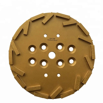 3PCS Diamond Abrasive Grinding Disc - 10 Inch Plate Polishing Pads with 20 Segments for Concrete and Terrazzo Floor