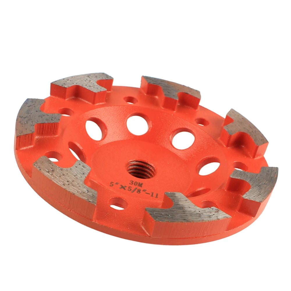 9PCS Diamond Grinding Disc Set for Concrete Floor - 4/5/6/7 Inch Hard Bond  with T Shape Segments and M14 Screw for Angle Grinde