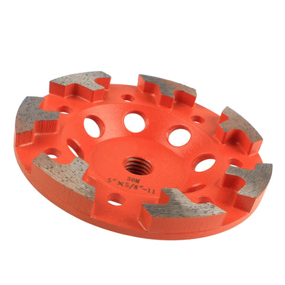 9PCS Diamond Grinding Disc Set for Concrete Floor - 4/5/6/7 Inch Hard Bond  with T Shape Segments and M14 Screw for Angle Grinde