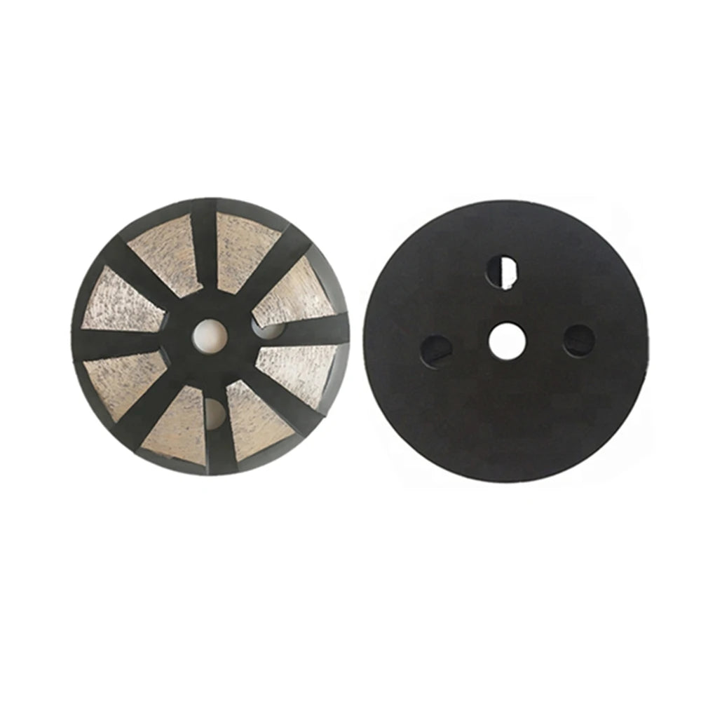 Efficient Grinding with Universal Metal Bond Diamond Disc for Concrete and Terrazzo Floors  3 inch Floor Pads Set of 9 PCS
