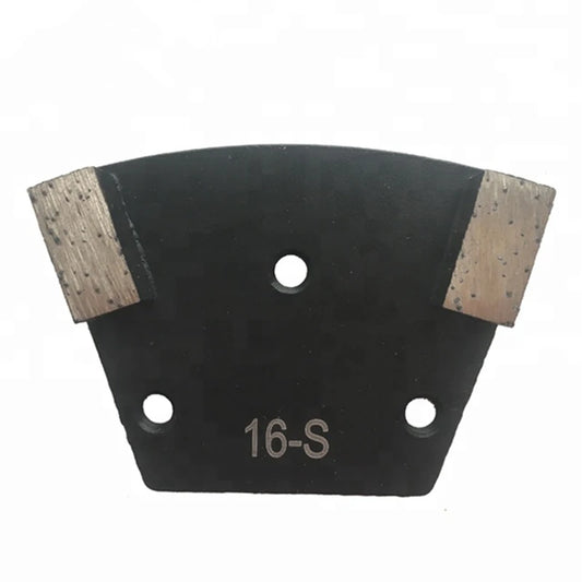 Blastrac Trapezoid Diamond Grinding Plates for Concrete and Terrazzo Floor - 12PCS with Two Universal Segments