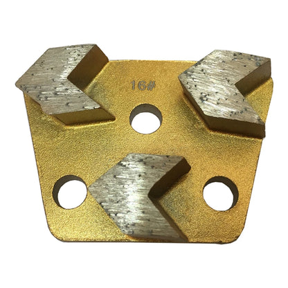 Three Arrow Segments Blastrac Trapezoid Diamond Grinding Pads for Concrete and Stone Floor 9 PCS