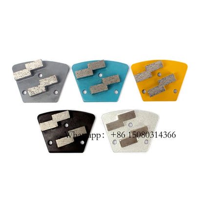 ASL Diamatic Blastrac Grinding Segment M6 Thread Holes ASL Trapezoid Double Bar Diamond Disc For CPS Grinder 12PCS