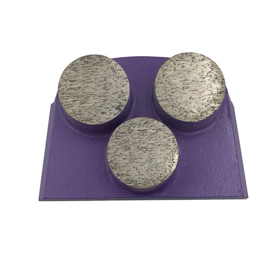 LavinaTrapezoid Lavina Grinding Plates With Three Buttons Long Life Metal Floor Pads For Soft Medium Hard Concrete 9 PC