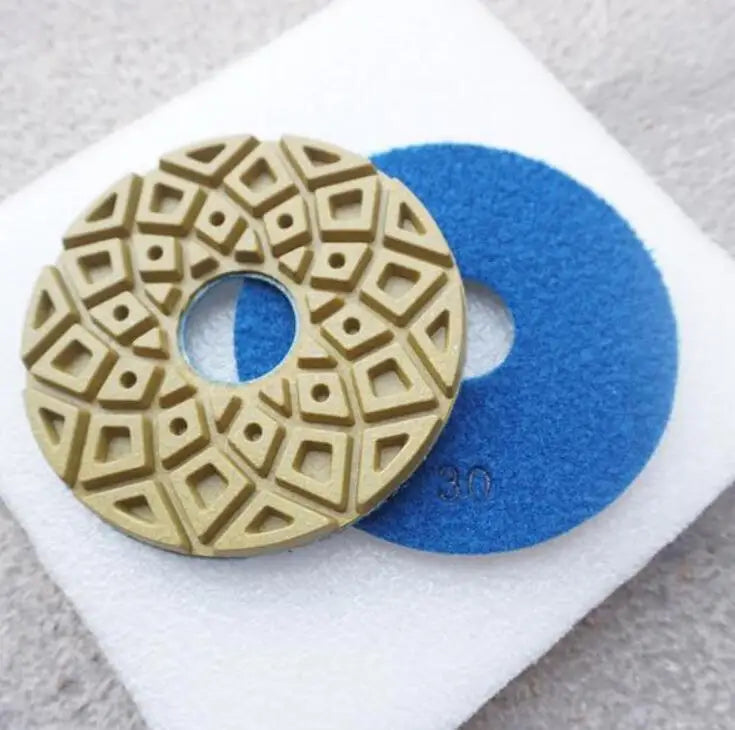 5Inch Diamond Floor Renew Wet/Dry Polishing Pad Metal Resin Pad For Grinding Stone Marble Granite Concrete Terrazzo Floor 10pcs