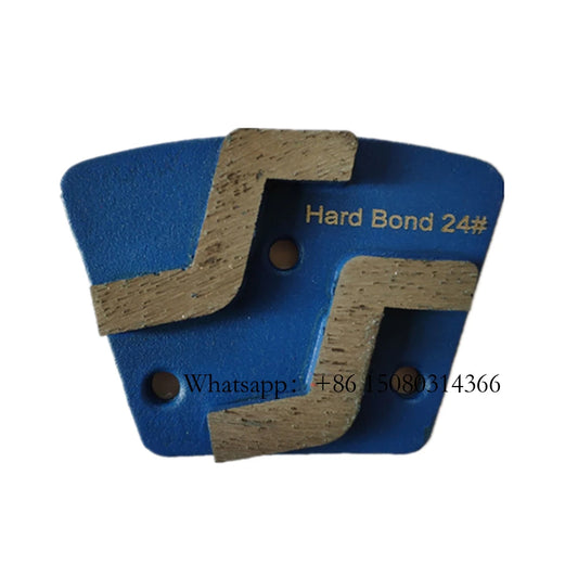 Extreme Hard Bond ASL Trapezoid Grinding Pads Three M6 Screw Holes Grit 30 Metal Segments In Blue 9PCS