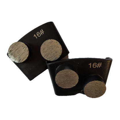 HTC  EZ Change Diamond Grinding Shoes HTC  EZ Quick Change Concrete Floor Pads with GB    Two Round Shape Grinding Segments 12PCS