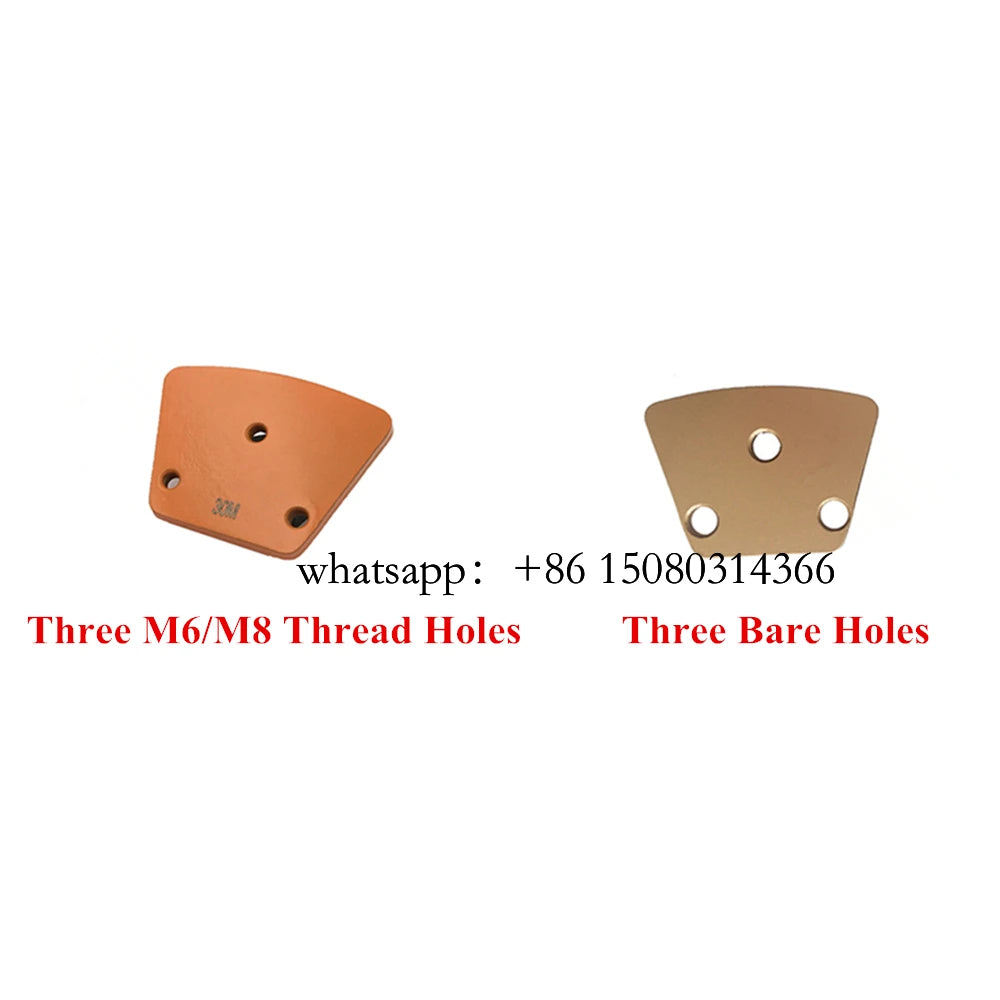 12PCS Blastrac Diamond Grinding Shoes with Dual Round Segments for Concrete and Terrazzo Flooring