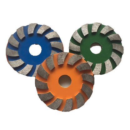 9PCS    Sintered Turbo Grinding Cup Wheel 4 Inch Hot Press Spiral Segmented Disc For Stone Concrete Floor