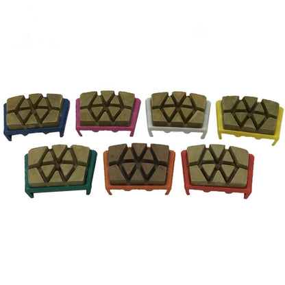 Diamond Polishing Pads with HTC  EZ Change Bond for Concrete Floors  Set of Segmented Resin Abrasive Tools - 12PCS