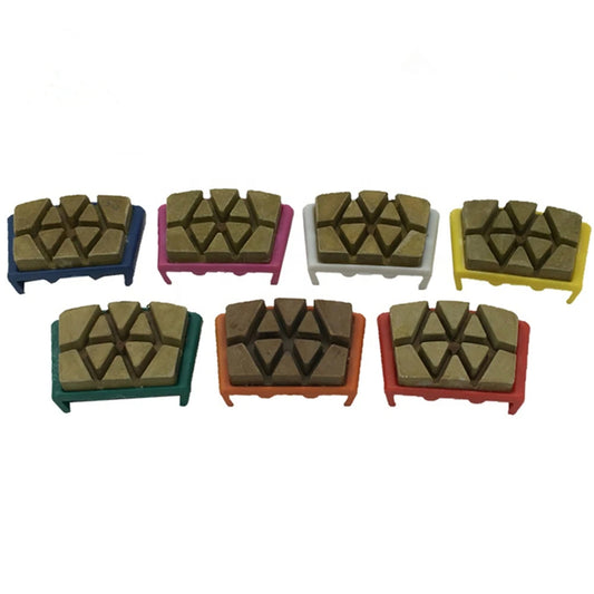 Diamond Polishing Pads with HTC  EZ Change Bond for Concrete Floors  Set of Segmented Resin Abrasive Tools - 12PCS