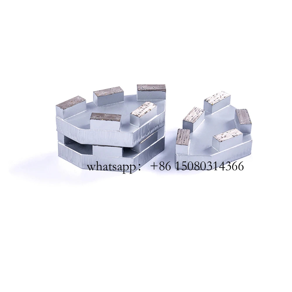 12PCS Cassani Diamond Grinding Shoes with Five Segments for Concrete and Terrazzo Floor Renovation