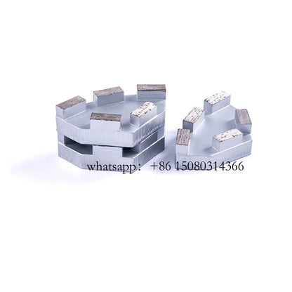 12PCS Cassani Diamond Grinding Shoes with Five Segments for Concrete and Terrazzo Floor Renovation