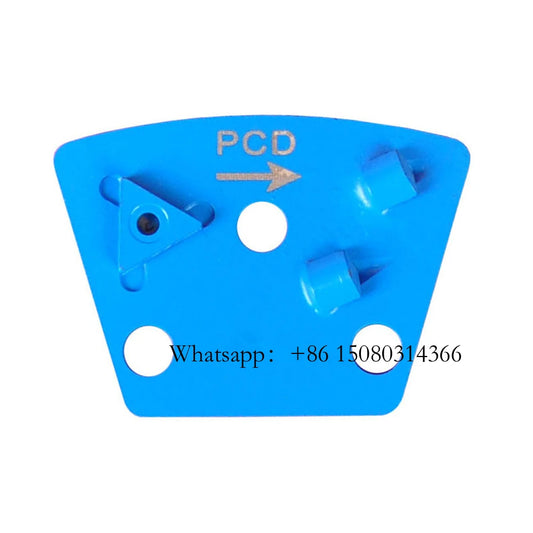 ASL Removal Glue Adhesive Concrete PCD Grinding Disc ASL Trapezoid Diamond Segments With Triangle Alloy Tipped 12PCS