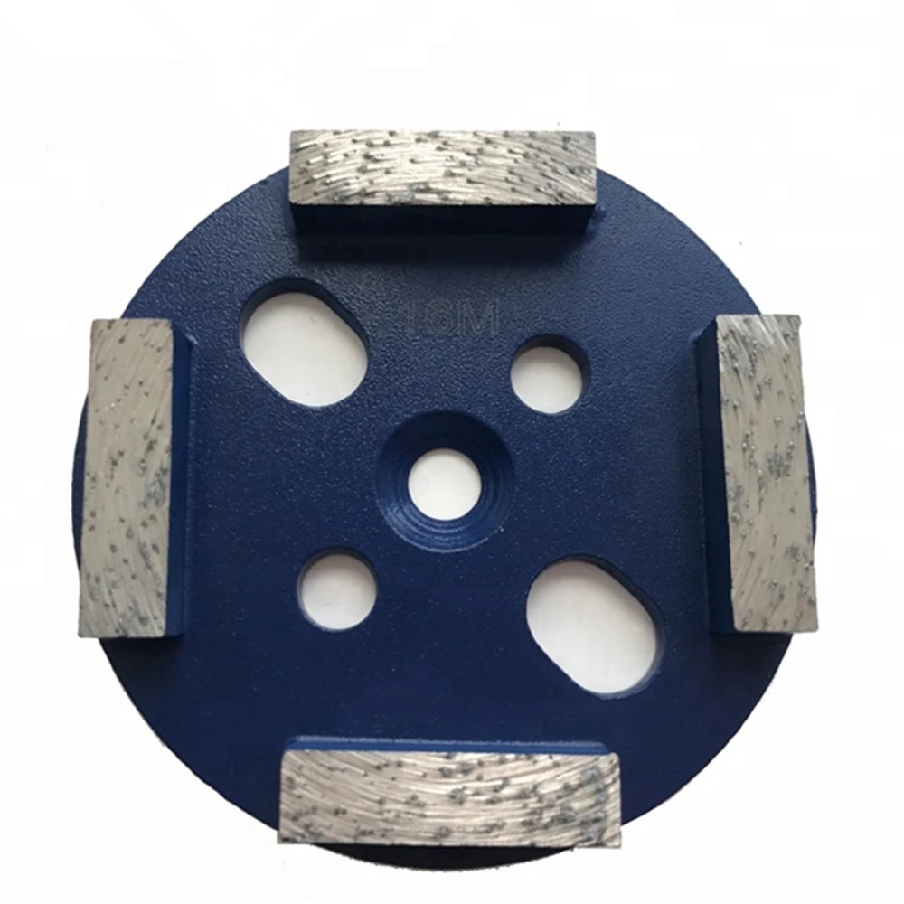 12PCS D100mm Universal 4 Inch Metal Bond Diamond Cup Wheel - Grinding Disc with 4 Segments, 10mm Thickness, Ideal for Floor Poli