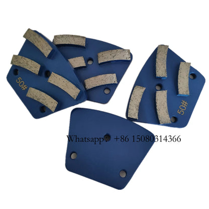 Medium Bond Hard Bonded Blastrac Floor Grinding Segments Grit 16 ASL Diamond Pads With M6 Thread Holes 9PCS