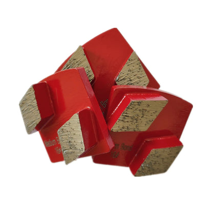 Husqvarna Redi Lock Diamond Grinding Pads  Fast Change Concrete Floor Grinding Tools With Double Rhombus Segments 9PCS
