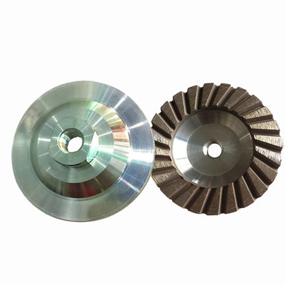 Diamond Grinding Disc for Concrete  9 Piece Set with Aluminium Base Stone Grinding Cup Wheel 4 & 5 Inch Continuous Rim Turbo