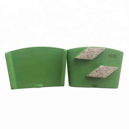 HTC  EZ Diamond Segments with Metal Bond for Concrete Grinding - Top Quality Floor Grinder with Two Rhombus Bars - Pack of 12
