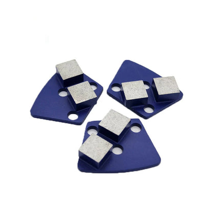 12PCS ASL Quick Lock Trapezoid Concrete Grinding Plate with Two Square Segments and Thread Holes - Polishing Disc
