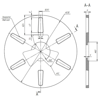 GB Customized Transit Plates D 230mm Redi Lock Disc Totally the Same as the Drawing 5PCS