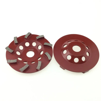 Super Long Lifespan 5 Inch Metal Diamond Cup Wheel with 18 Segments for Concrete Floor Grinding - 9PCS