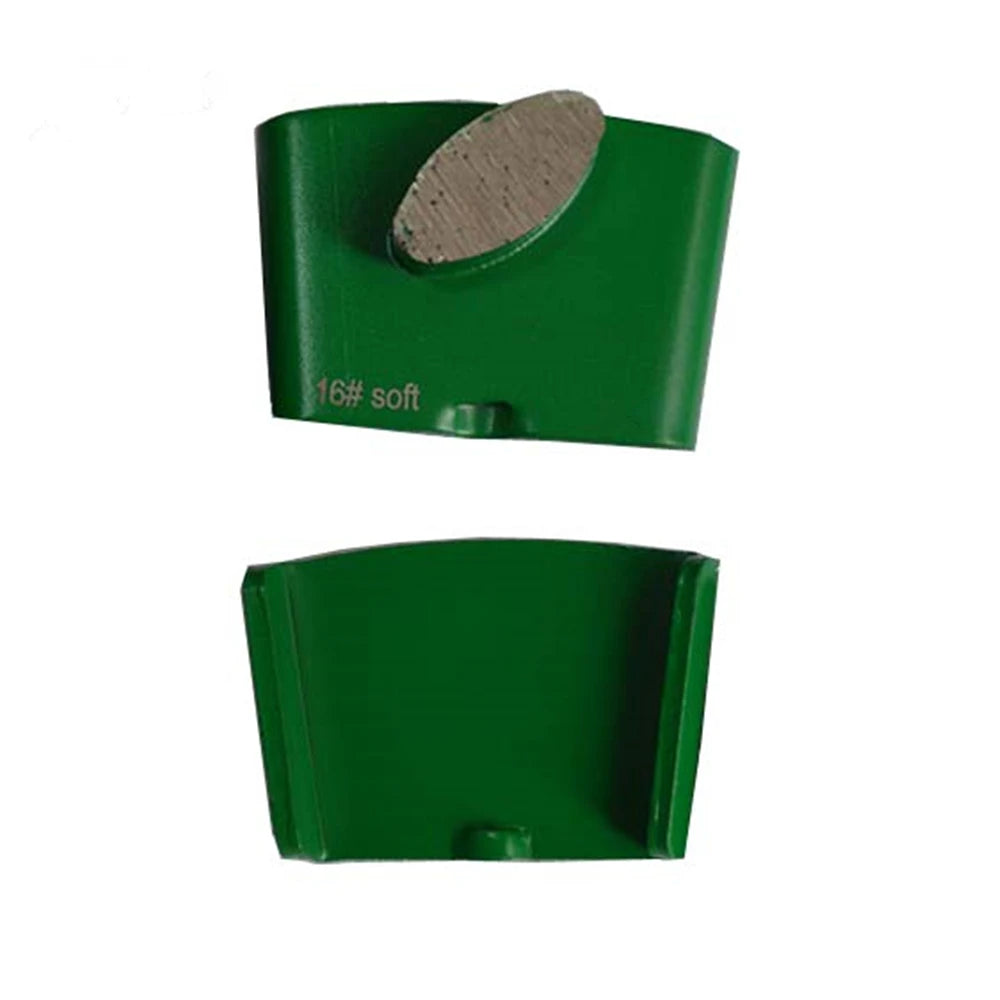HTC EZ PREP Concrete Dry Metal Polishing Pads with Soft Bond Diamond Grinding Shoes and One Oval Shape Bar - 9PCS