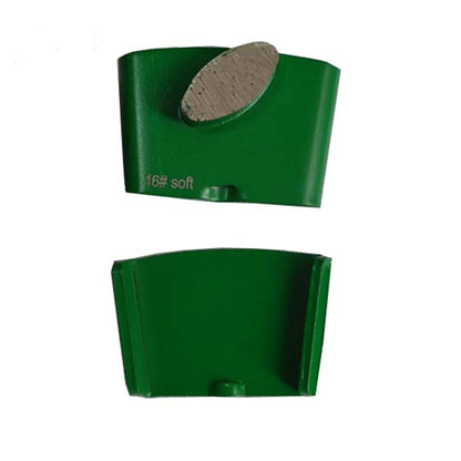 HTC EZ PREP Concrete Dry Metal Polishing Pads with Soft Bond Diamond Grinding Shoes and One Oval Shape Bar - 9PCS