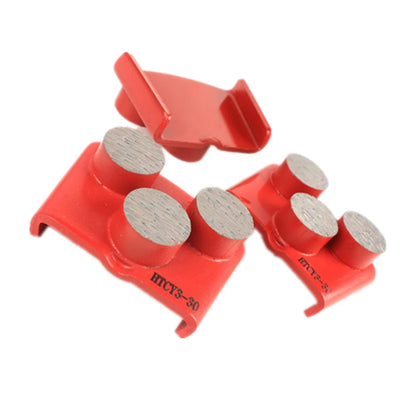 Extra Hard Bond HTC  EZ Lock Diamond Metal Polishing Pads with Five Round Bars for Long Lifespan Concrete Grinding - 9PCS