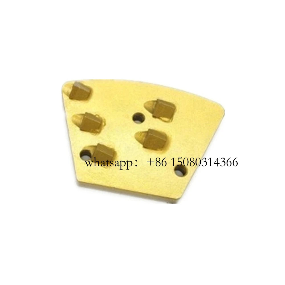 2PCS Magnetic PCD Grinding Tools with Five Quarter Shoes and Metal Thread Holes for Removing Epoxy, Paints and Glue