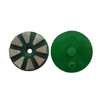 Two Pins Diamond Pads 3 Inch STI Metal Grinding Disc with Trapezoid Segments for Concrete Terrazzo Floor 9PCS