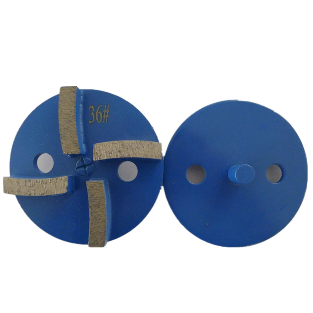 4 Inch Diamond Polishing Pads with Single Pin  Four Segment Bars12PCS Grit 36 for Concrete Grinding Wheels and Metal Floor Discs